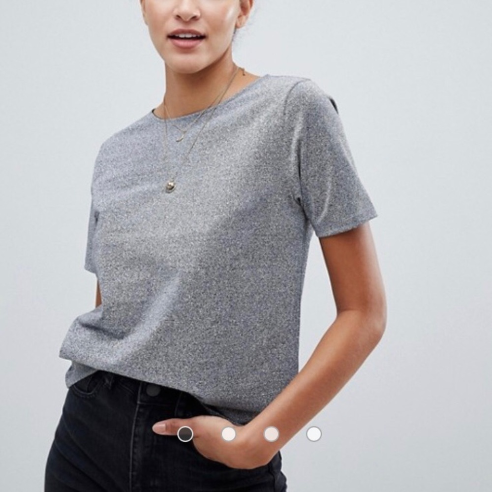 ASOS | Oversized metallic t-shirt, NEW w tags